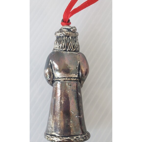 Macys Home for the Holidays Old World Silverplate Santa Christmas Ornament VTG - Picture 5 of 9